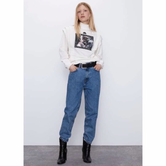 NEW Zara Star Wars Leia Han Solo Mock Neck Sweatshirt Small - Picture 17 of 17